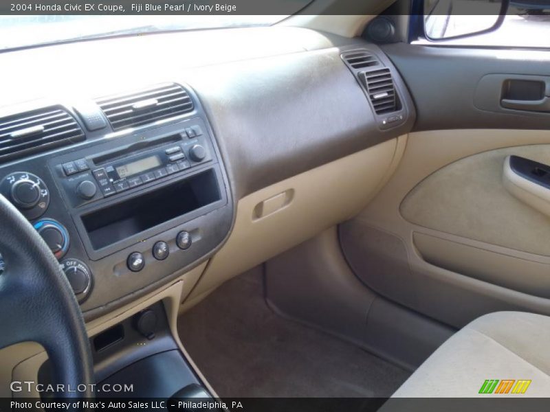 Fiji Blue Pearl / Ivory Beige 2004 Honda Civic EX Coupe