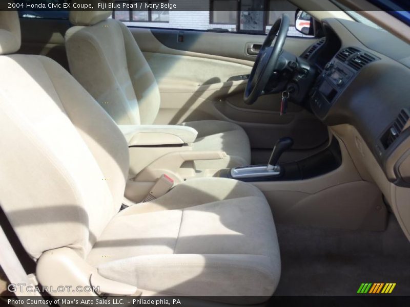 Fiji Blue Pearl / Ivory Beige 2004 Honda Civic EX Coupe