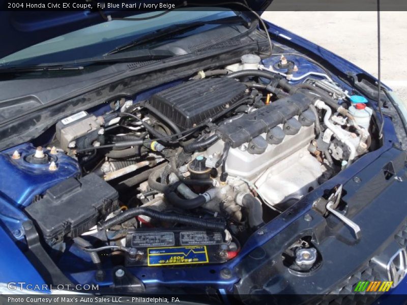 Fiji Blue Pearl / Ivory Beige 2004 Honda Civic EX Coupe
