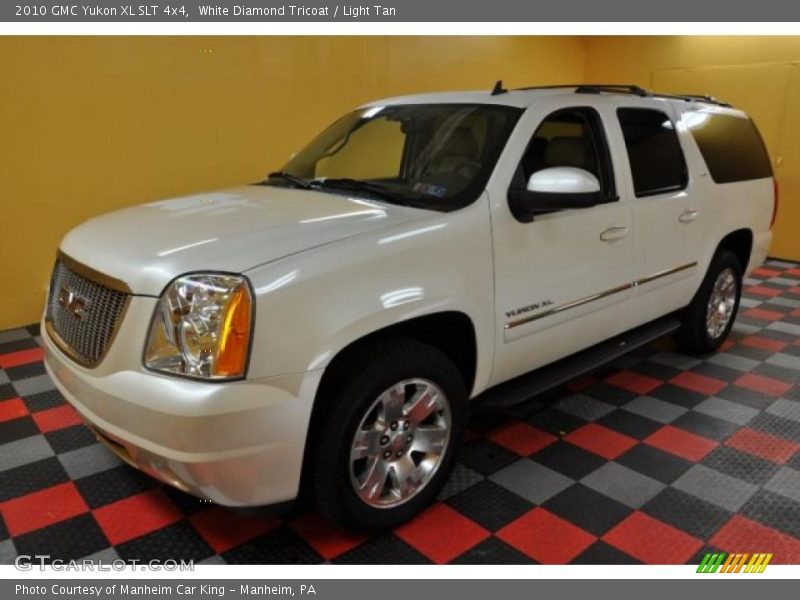 White Diamond Tricoat / Light Tan 2010 GMC Yukon XL SLT 4x4