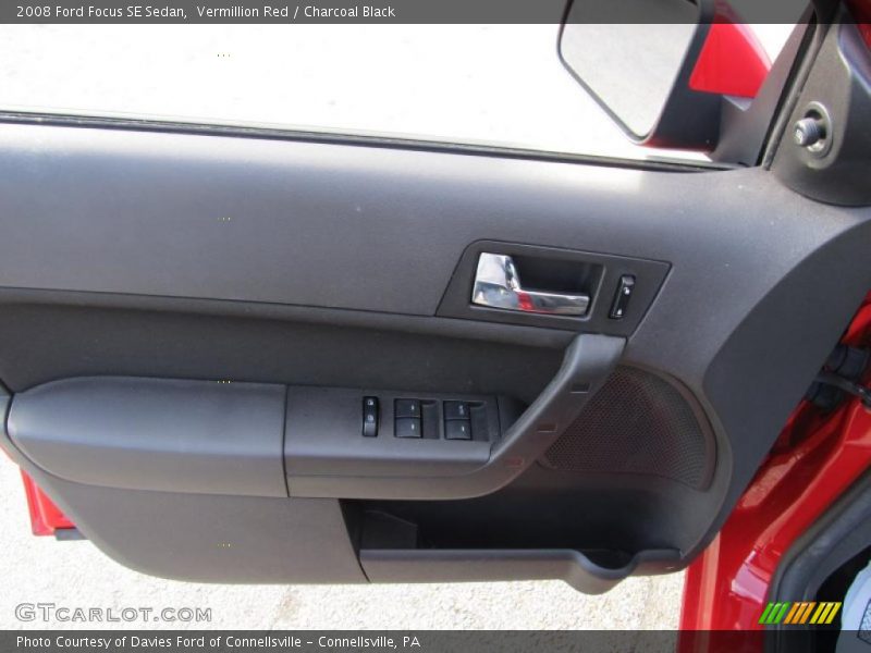 Vermillion Red / Charcoal Black 2008 Ford Focus SE Sedan