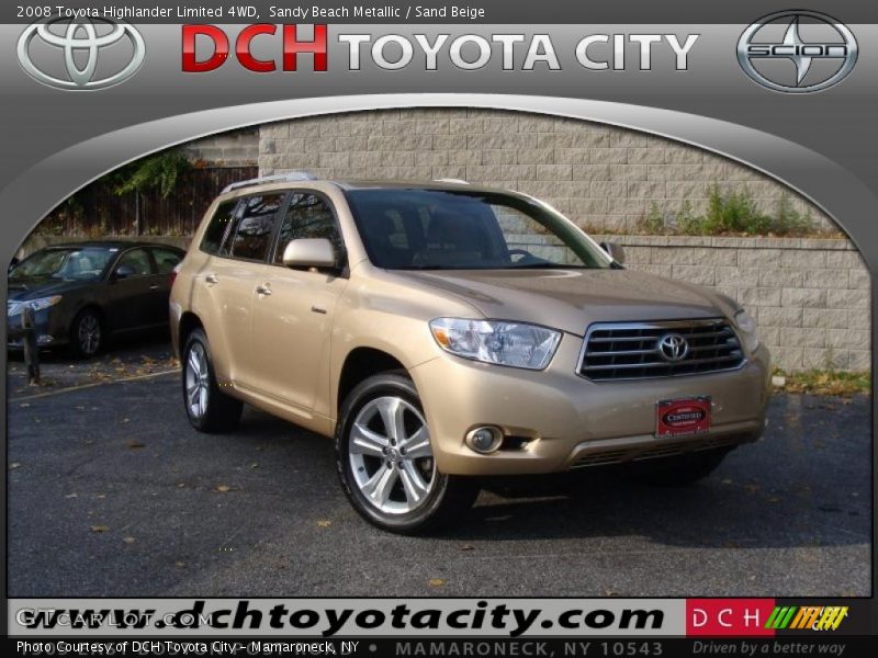 Sandy Beach Metallic / Sand Beige 2008 Toyota Highlander Limited 4WD