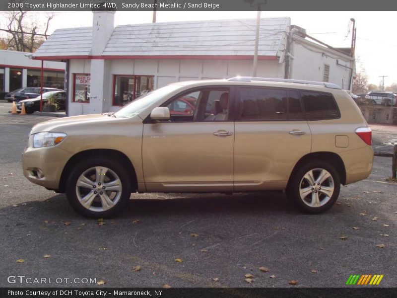 Sandy Beach Metallic / Sand Beige 2008 Toyota Highlander Limited 4WD
