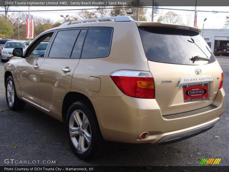 Sandy Beach Metallic / Sand Beige 2008 Toyota Highlander Limited 4WD