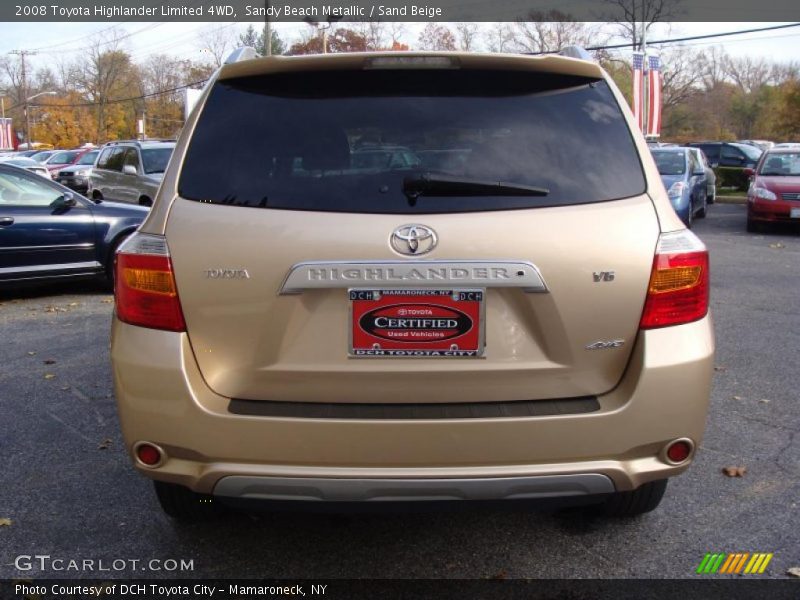 Sandy Beach Metallic / Sand Beige 2008 Toyota Highlander Limited 4WD