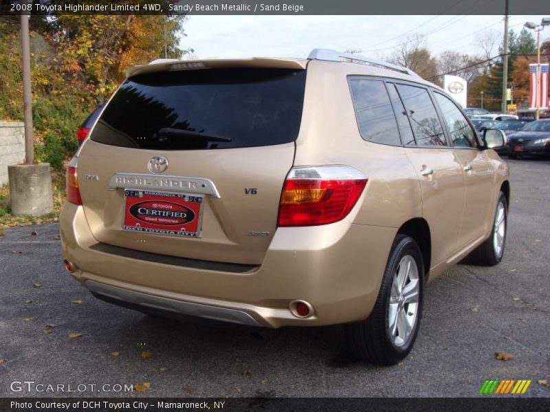 Sandy Beach Metallic / Sand Beige 2008 Toyota Highlander Limited 4WD