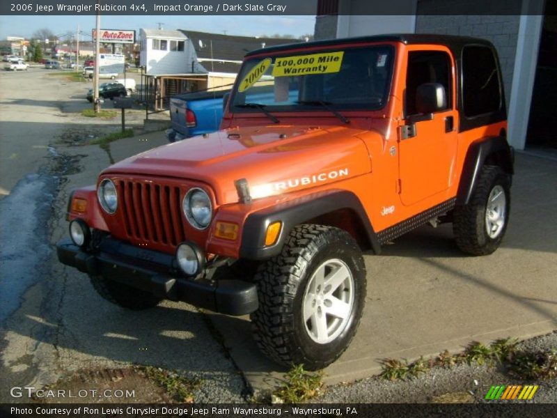Impact Orange / Dark Slate Gray 2006 Jeep Wrangler Rubicon 4x4