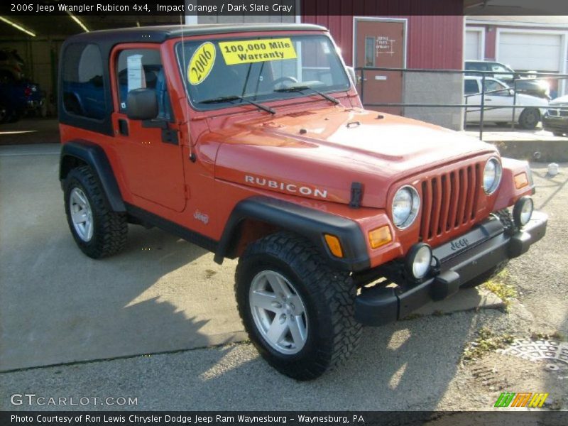 Impact Orange / Dark Slate Gray 2006 Jeep Wrangler Rubicon 4x4