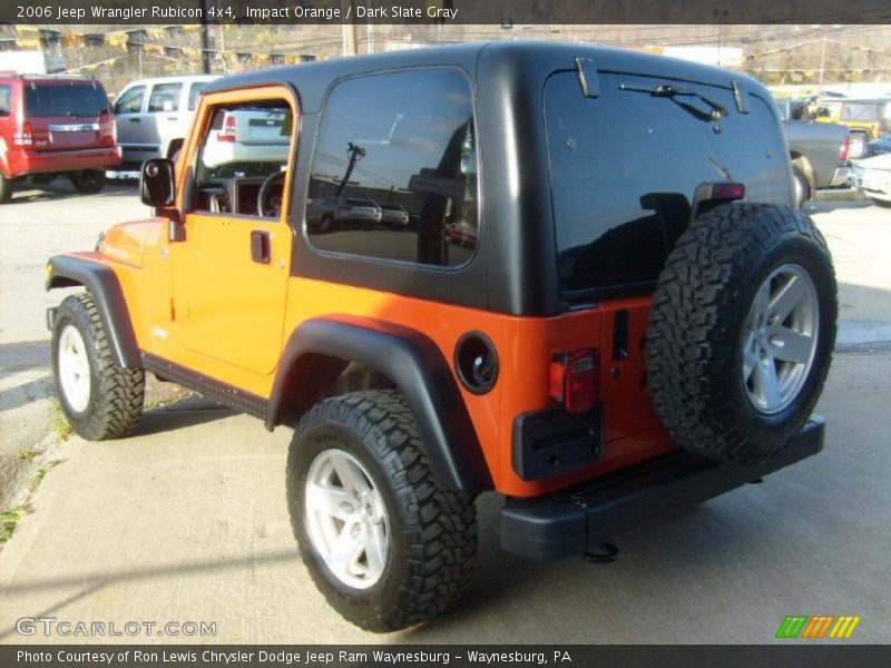 Impact Orange / Dark Slate Gray 2006 Jeep Wrangler Rubicon 4x4