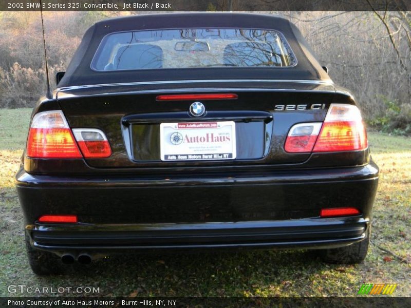 Jet Black / Black 2002 BMW 3 Series 325i Convertible