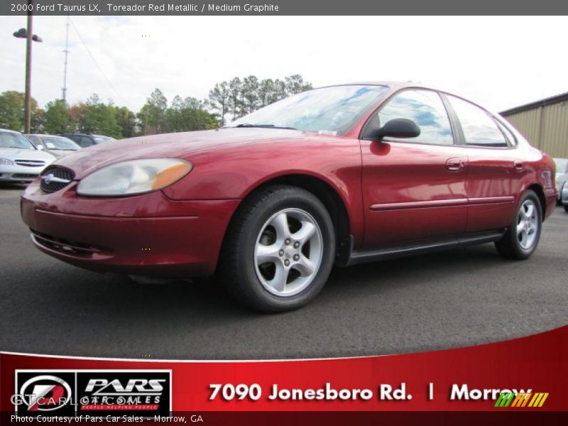 Toreador Red Metallic / Medium Graphite 2000 Ford Taurus LX