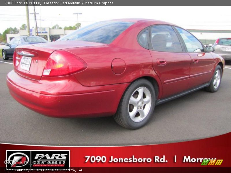 Toreador Red Metallic / Medium Graphite 2000 Ford Taurus LX