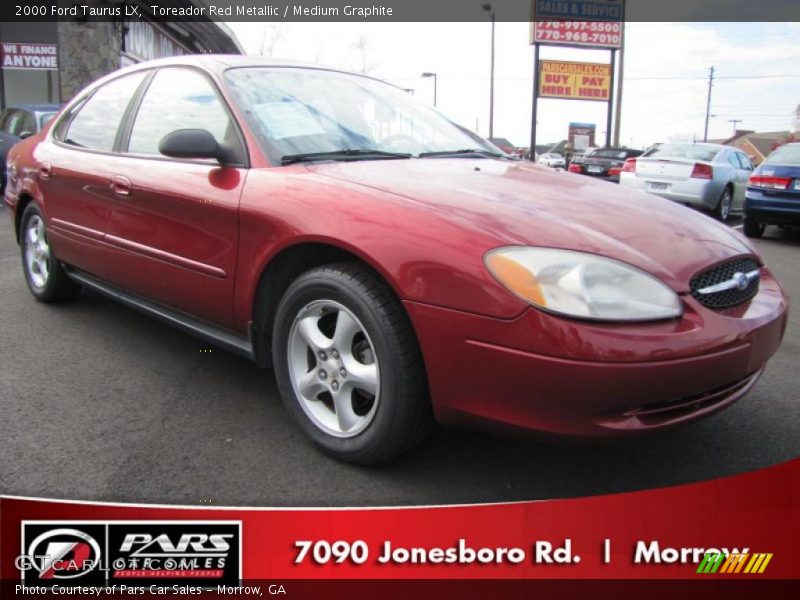Toreador Red Metallic / Medium Graphite 2000 Ford Taurus LX