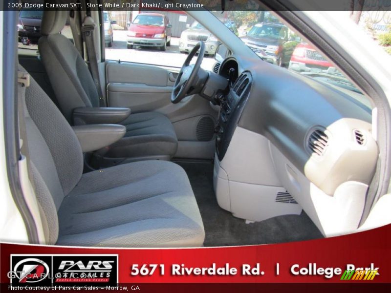 Stone White / Dark Khaki/Light Graystone 2005 Dodge Caravan SXT