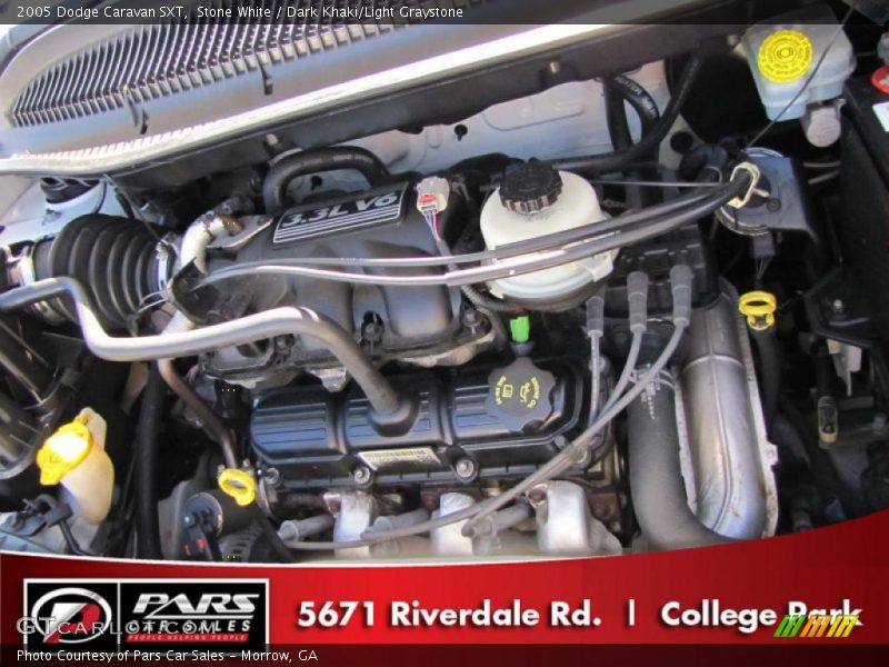 Stone White / Dark Khaki/Light Graystone 2005 Dodge Caravan SXT