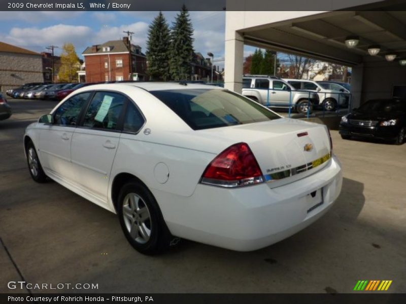 White / Ebony 2009 Chevrolet Impala LS