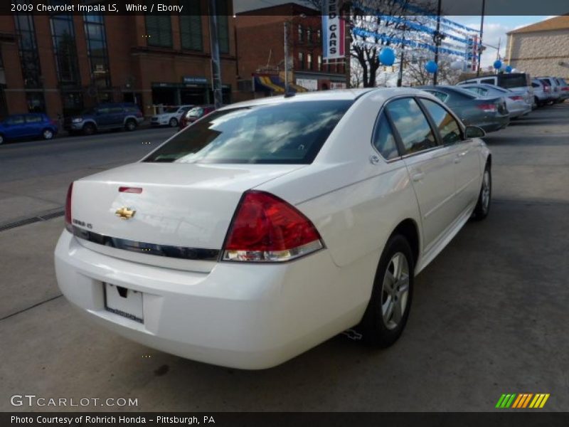 White / Ebony 2009 Chevrolet Impala LS