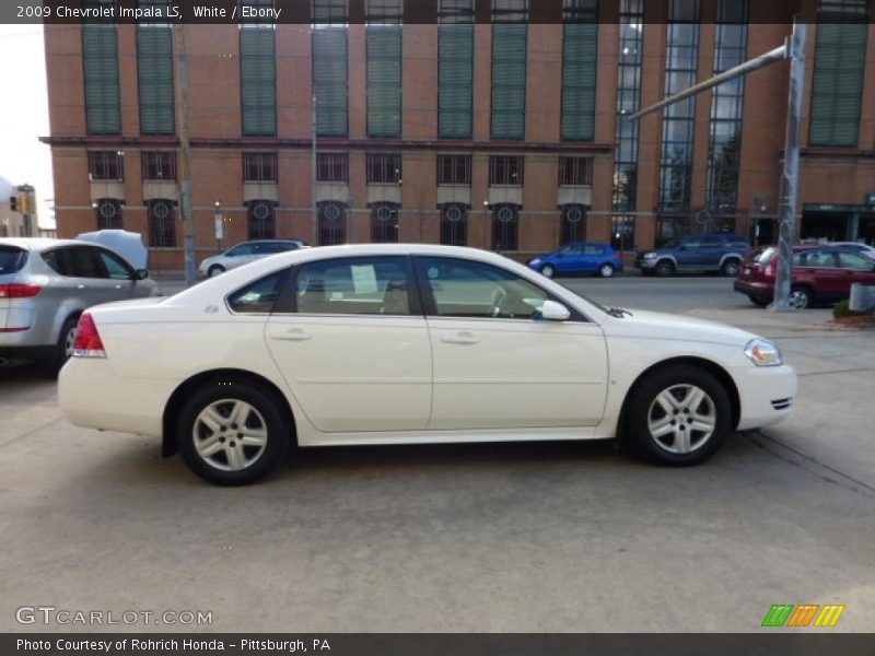 White / Ebony 2009 Chevrolet Impala LS