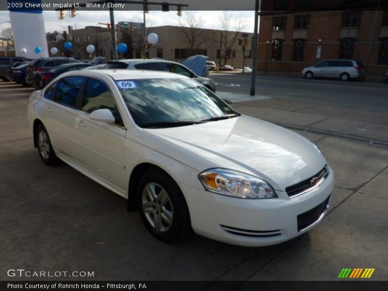 White / Ebony 2009 Chevrolet Impala LS