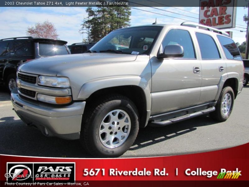 Light Pewter Metallic / Tan/Neutral 2003 Chevrolet Tahoe Z71 4x4