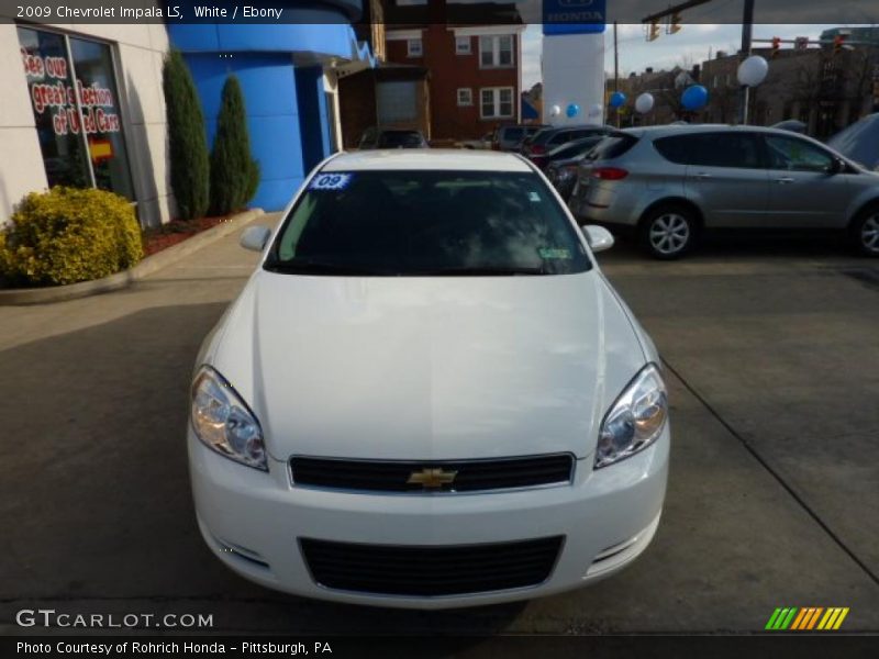 White / Ebony 2009 Chevrolet Impala LS