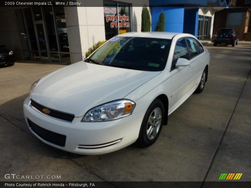 White / Ebony 2009 Chevrolet Impala LS