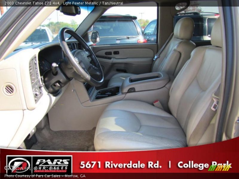 Light Pewter Metallic / Tan/Neutral 2003 Chevrolet Tahoe Z71 4x4