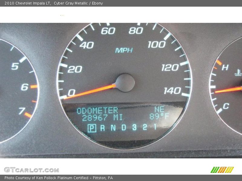 Cyber Gray Metallic / Ebony 2010 Chevrolet Impala LT