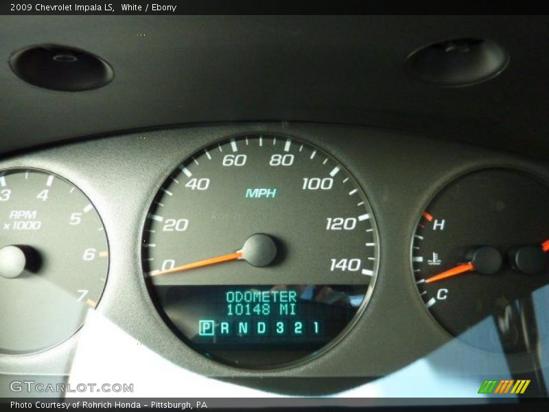 White / Ebony 2009 Chevrolet Impala LS
