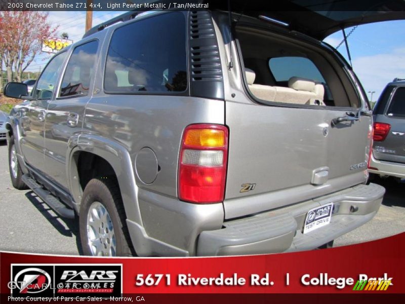 Light Pewter Metallic / Tan/Neutral 2003 Chevrolet Tahoe Z71 4x4