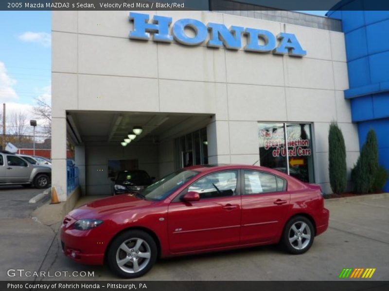 Velocity Red Mica / Black/Red 2005 Mazda MAZDA3 s Sedan