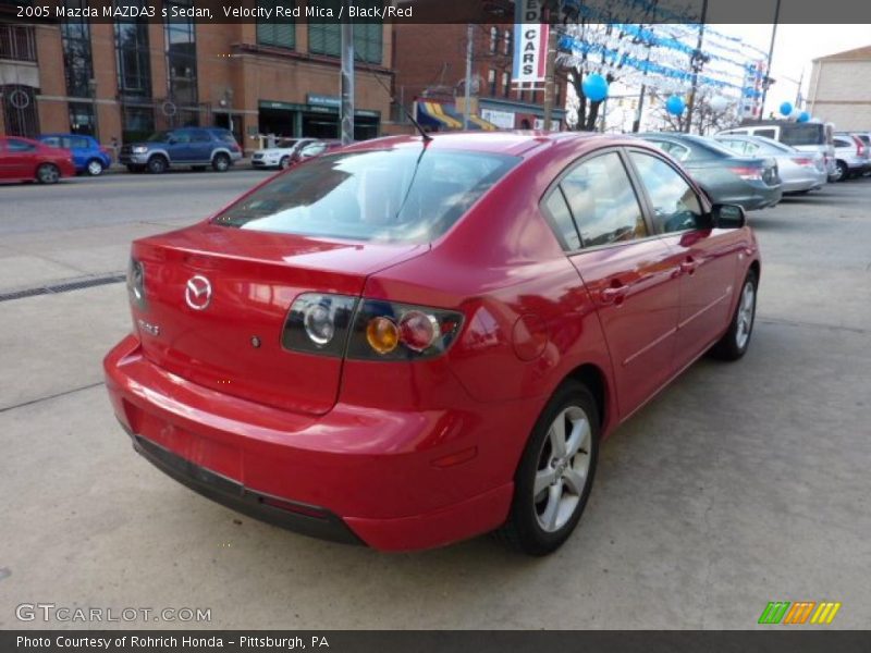 Velocity Red Mica / Black/Red 2005 Mazda MAZDA3 s Sedan