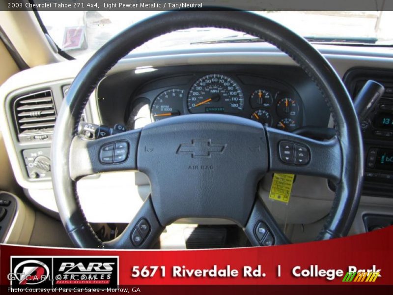 Light Pewter Metallic / Tan/Neutral 2003 Chevrolet Tahoe Z71 4x4
