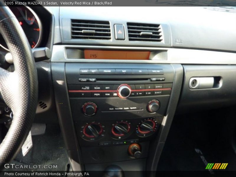 Velocity Red Mica / Black/Red 2005 Mazda MAZDA3 s Sedan