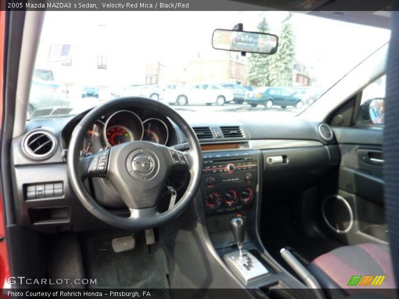 Velocity Red Mica / Black/Red 2005 Mazda MAZDA3 s Sedan