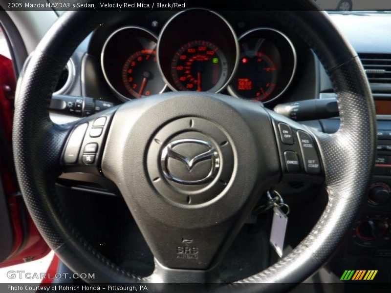 Velocity Red Mica / Black/Red 2005 Mazda MAZDA3 s Sedan