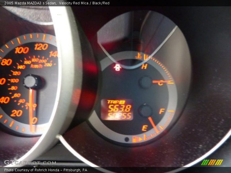 Velocity Red Mica / Black/Red 2005 Mazda MAZDA3 s Sedan