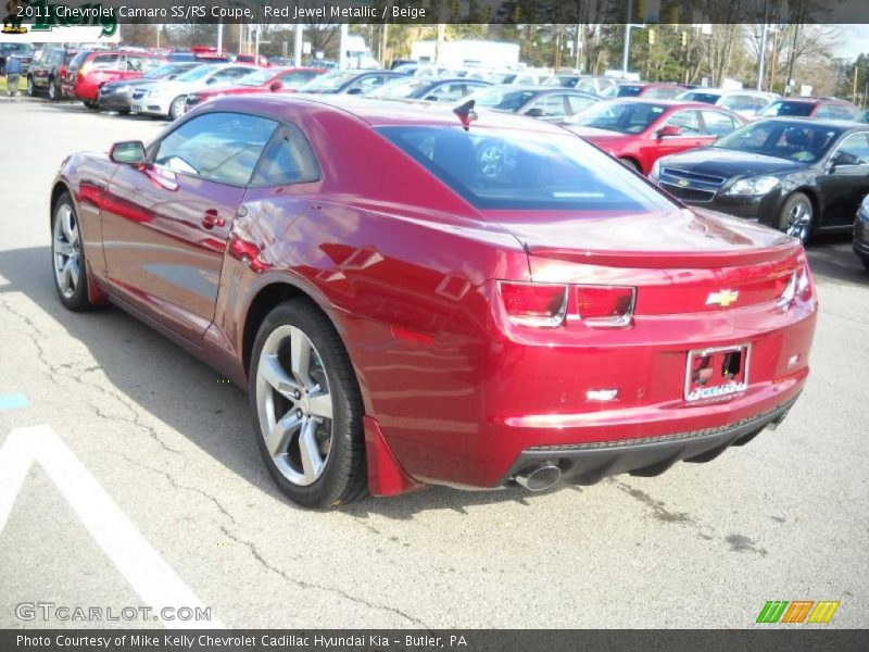 Red Jewel Metallic / Beige 2011 Chevrolet Camaro SS/RS Coupe