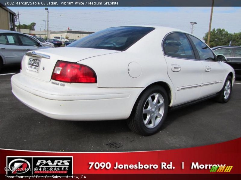 Vibrant White / Medium Graphite 2002 Mercury Sable GS Sedan