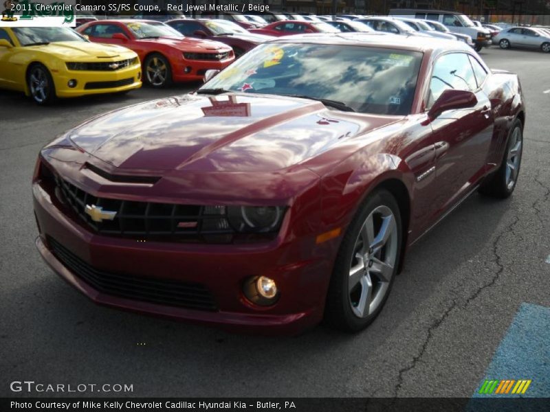 Red Jewel Metallic / Beige 2011 Chevrolet Camaro SS/RS Coupe