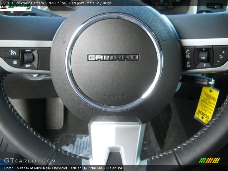 Red Jewel Metallic / Beige 2011 Chevrolet Camaro SS/RS Coupe