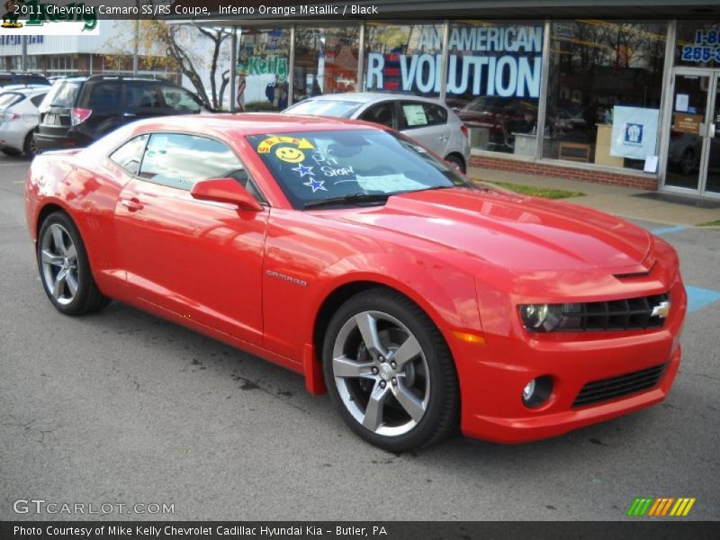 Inferno Orange Metallic / Black 2011 Chevrolet Camaro SS/RS Coupe