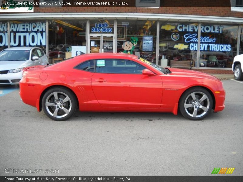 Inferno Orange Metallic / Black 2011 Chevrolet Camaro SS/RS Coupe