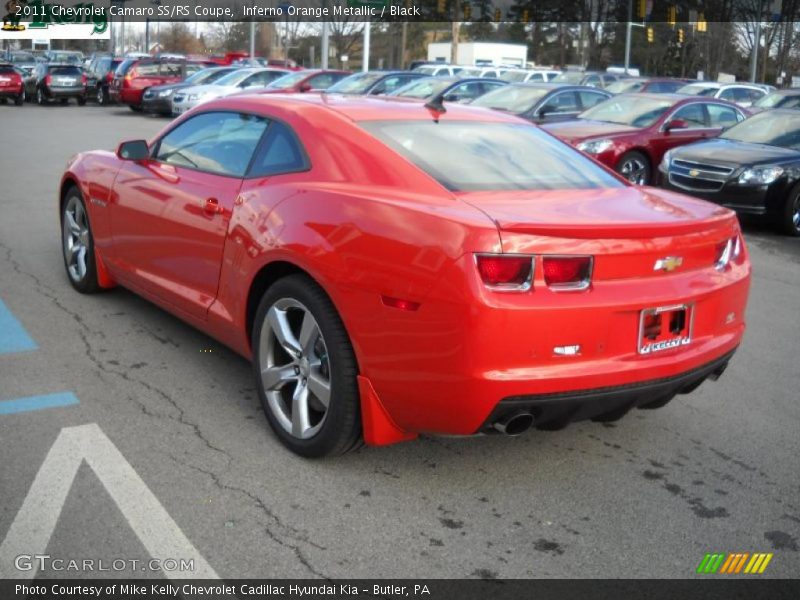 Inferno Orange Metallic / Black 2011 Chevrolet Camaro SS/RS Coupe