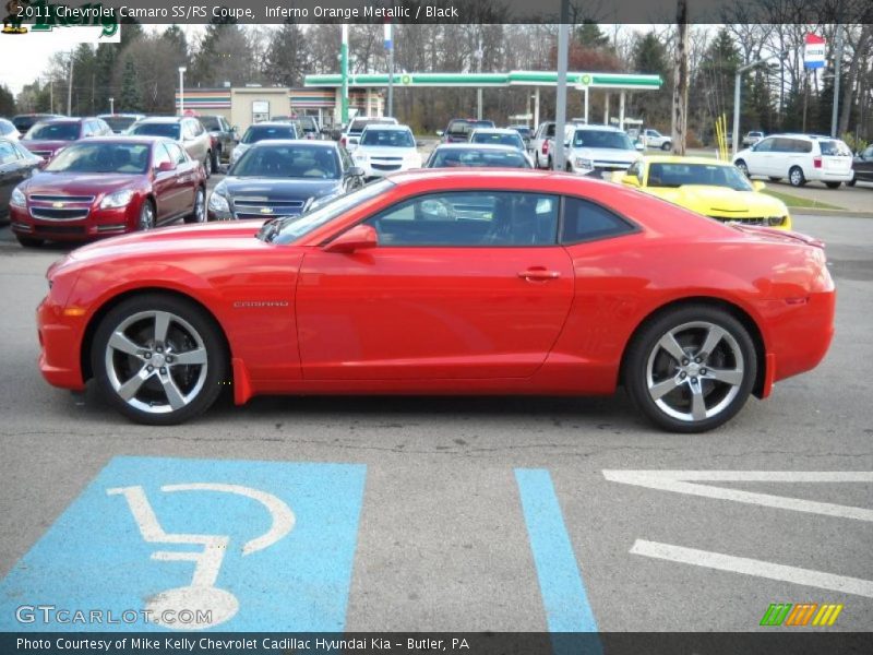 Inferno Orange Metallic / Black 2011 Chevrolet Camaro SS/RS Coupe