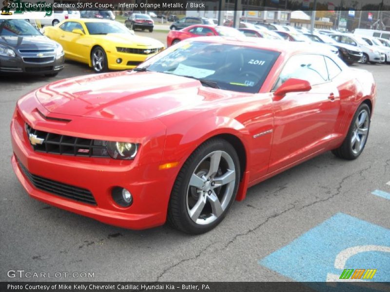 Inferno Orange Metallic / Black 2011 Chevrolet Camaro SS/RS Coupe