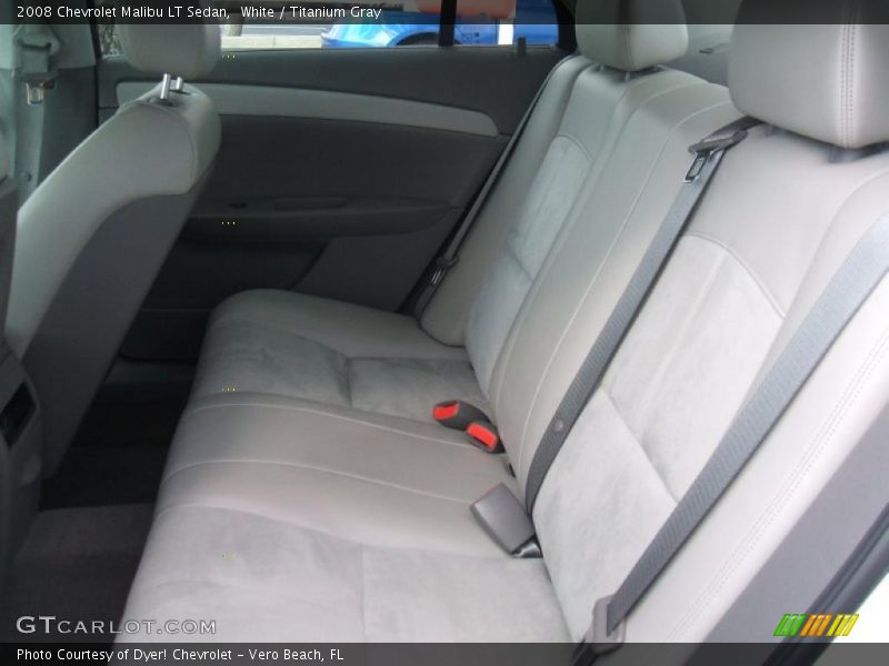 White / Titanium Gray 2008 Chevrolet Malibu LT Sedan