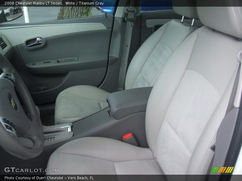 White / Titanium Gray 2008 Chevrolet Malibu LT Sedan