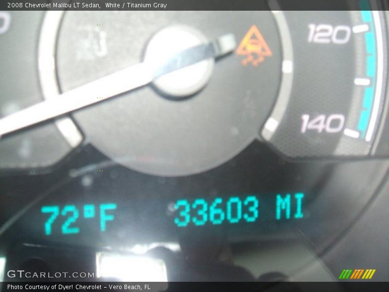 White / Titanium Gray 2008 Chevrolet Malibu LT Sedan