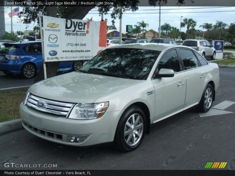 Light Sage Metallic / Medium Light Stone 2008 Ford Taurus SEL